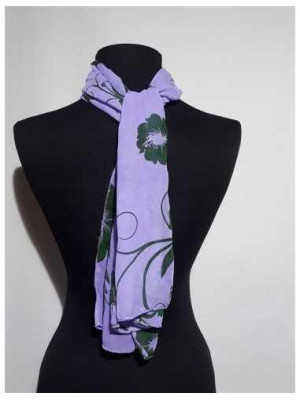 Esarfa mov cu floricele pentru fetite