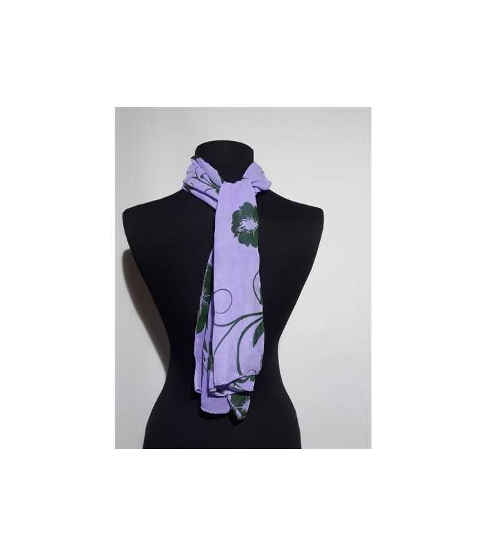 Esarfa mov cu floricele pentru fetite