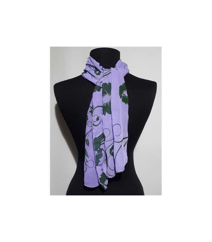 Esarfa mov cu floricele pentru fetite