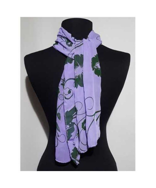 Esarfa mov cu floricele pentru fetite