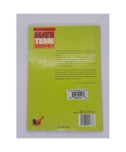 Matematica clasa a V a partea 2 2006 2007