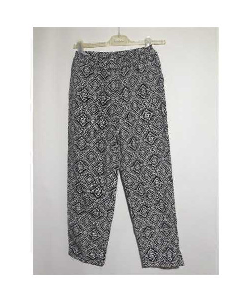 Pantaloni dama pentru vara imprimeu cu liniute