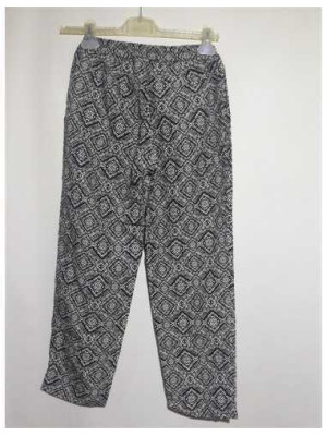 Pantaloni dama pentru vara imprimeu cu liniute 2