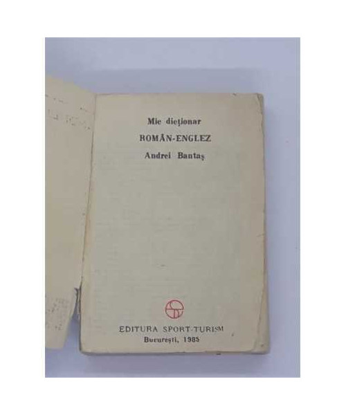 Mic dictionar Roman Englez Andrei Bantas