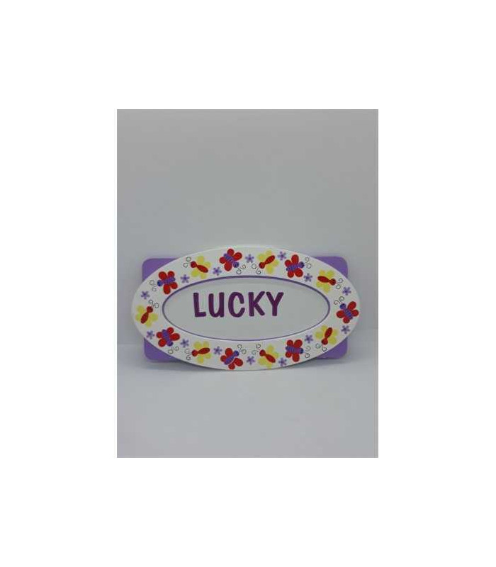 Placuta decorativa din lemn pentru nume sau mesaj