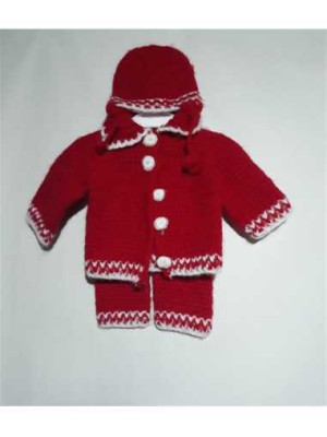 Costum 3 piese crosetat pentru fetite