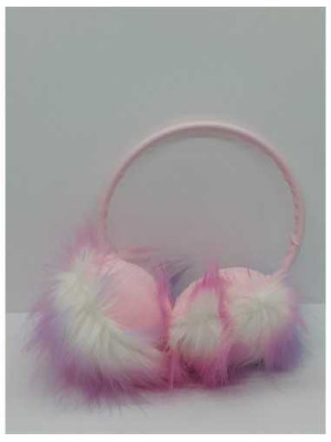 Bentita cu protectie pentru urechi din blanita sintetica Rainbow 2