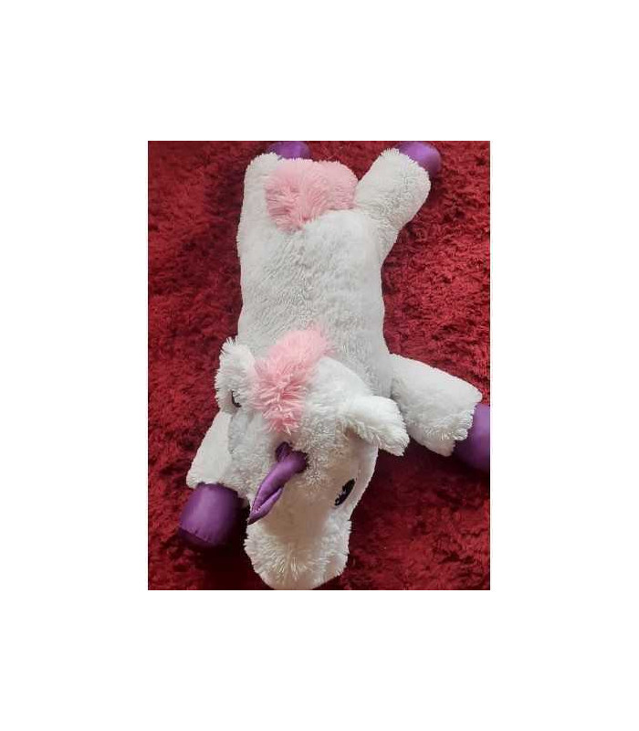 Jucarie plus pentru copii Unicorn alb 56 cm