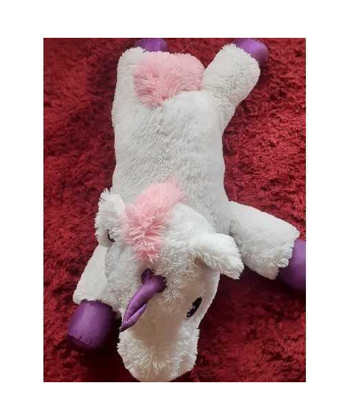 Jucarie plus pentru copii Unicorn alb 56 cm