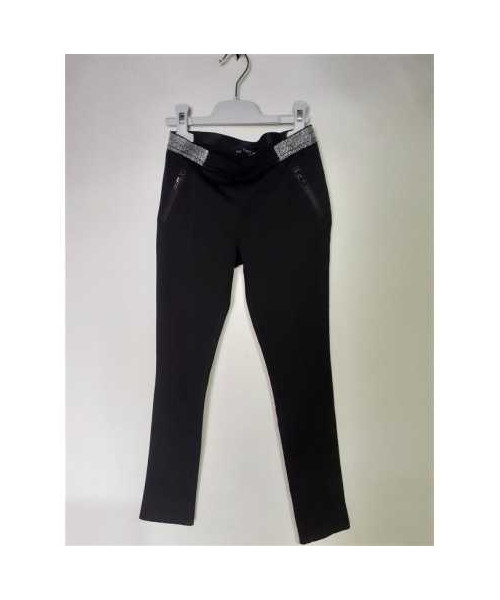 Colanti pentru fetite cu elastic lat argintiu in talie In Extenso