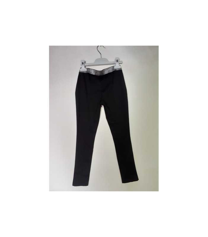 Colanti pentru fetite cu elastic lat argintiu in talie In Extenso