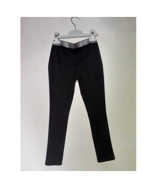 Colanti pentru fetite cu elastic lat argintiu in talie In Extenso