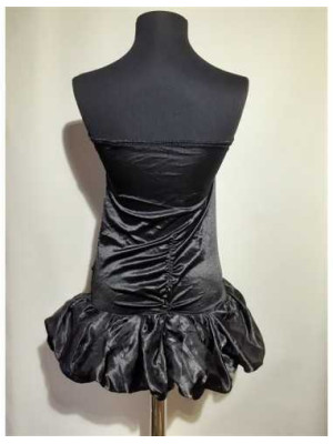 Rochita scurta dama cu volan fara bretele 2