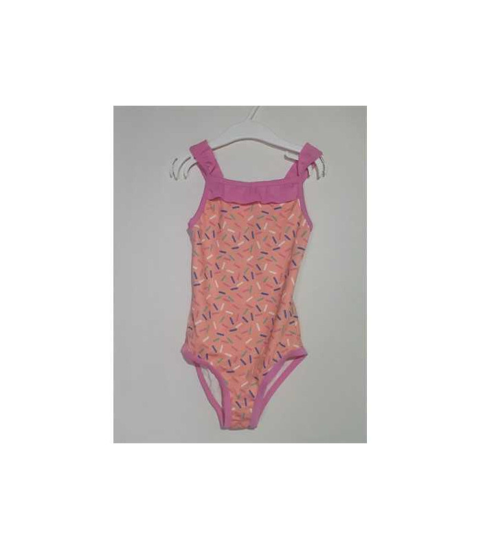 Costum de baie intreg pentru fetite multicolor