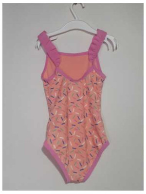 Costum de baie intreg pentru fetite multicolor 2