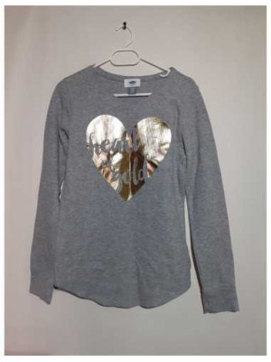 Bluzita pentru fetite cu imprimeu inimioara