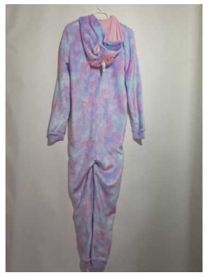 Pijama pentru fetite pufoasa model unicorn multicolor Nutmeg 2