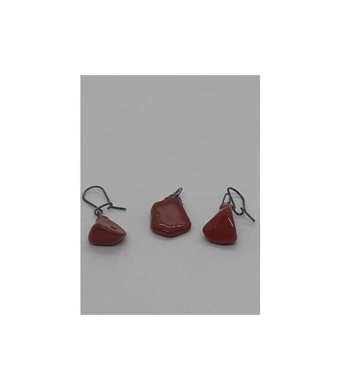 Set medalion si cercei piatra 