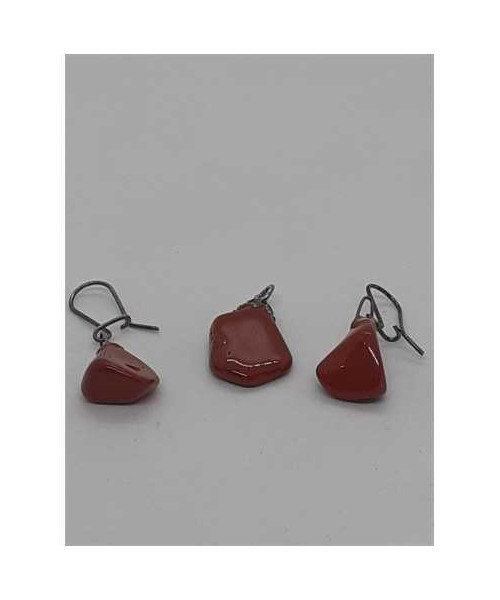 Set medalion si cercei piatra 
