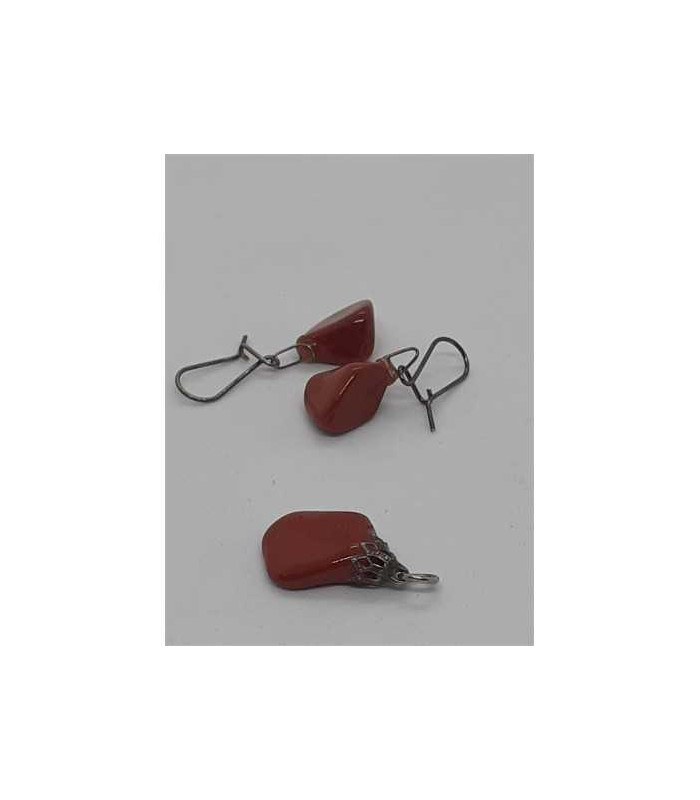 Set medalion si cercei piatra 
