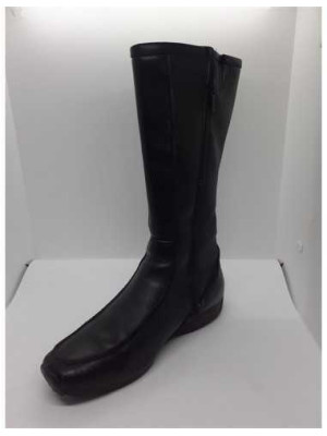 Cizme lungi din piele dama cu talpa joasa Geox