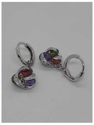 Cercei eleganti cu pietricele multicolore 2