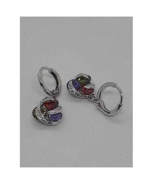 Cercei eleganti cu pietricele multicolore