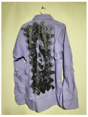 Camasa pentru barbati culoare mov cu imprimeu marime M 2