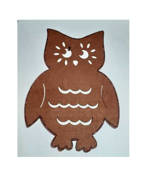 Decoratiune din pasla Bufnita 42 cm