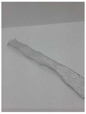 Panglica decorativa culoare argintiu pentru brad Craciun