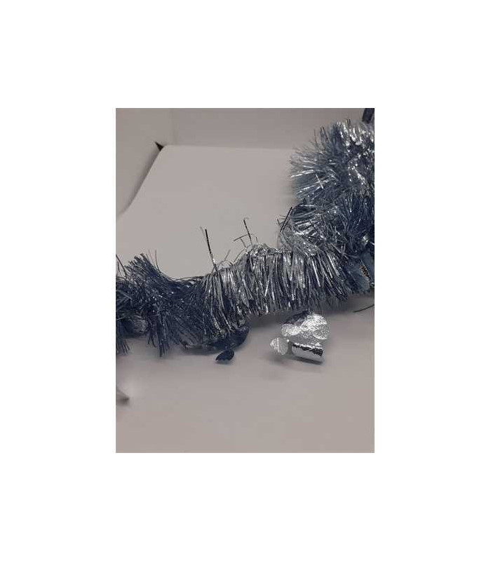 Beteala albastra cu forme om de zapada argintiu pentru Craciun