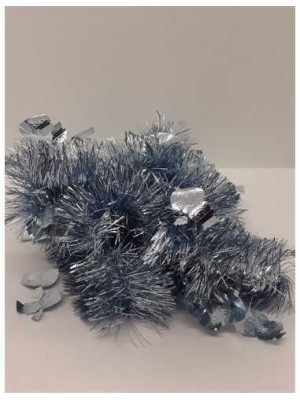 Beteala albastra cu forme om de zapada argintiu pentru Craciun 2