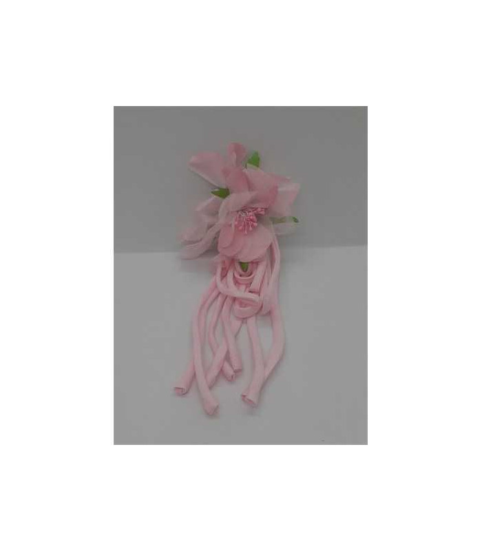 Brosa din material textil floare cu franjuri