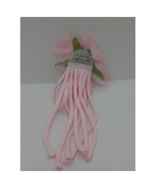 Brosa din material textil floare cu franjuri
