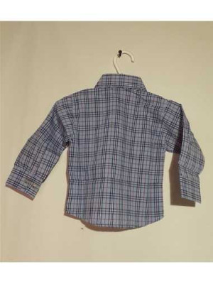 Camasa din bumbac maneca lunga in dungi 9-12 luni 2