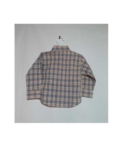 Camasa din bumbac maneca lunga crem 9-12 luni Teen Club