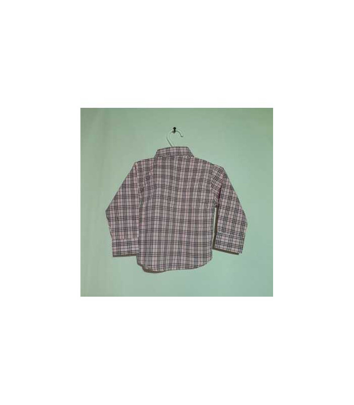 Camasa din bumbac maneca lunga roz cu dungi 6-9 luni Teen Club