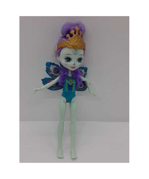 Papusa Enchantimals cu parul mov Patter Peacock