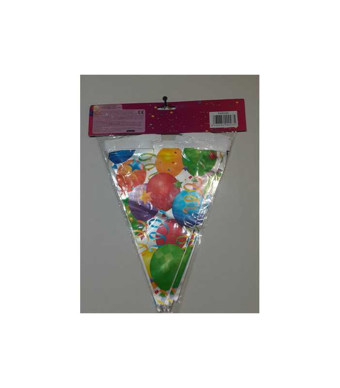 Set 10 bannere cu stegulete pentru aniversare copii model cu Baloane