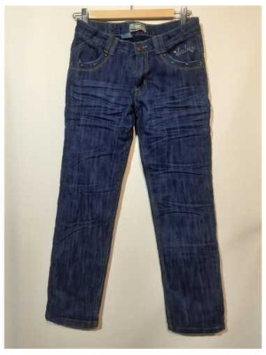 Pantaloni lungi pentru fete blugi albastri captusiti