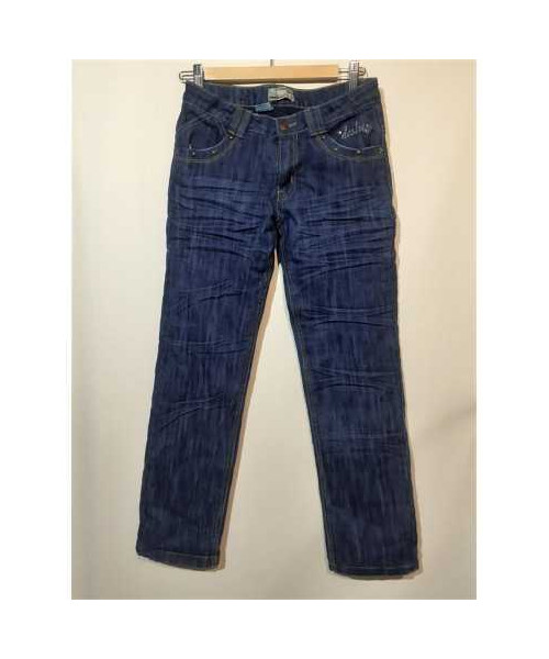 Pantaloni lungi pentru fete blugi albastri captusiti