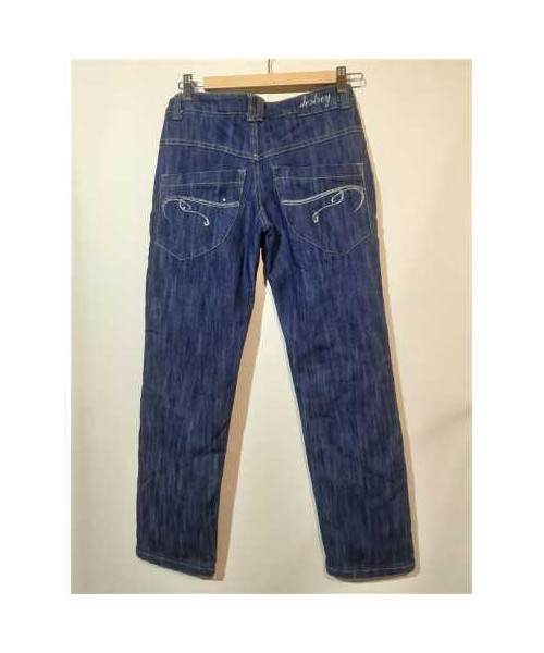 Pantaloni lungi pentru fete blugi albastri captusiti