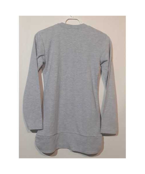 Bluzita sport pentru fetite culoare gri