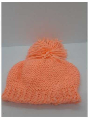 Caciula crosetata pentru fetite culoare roz 2