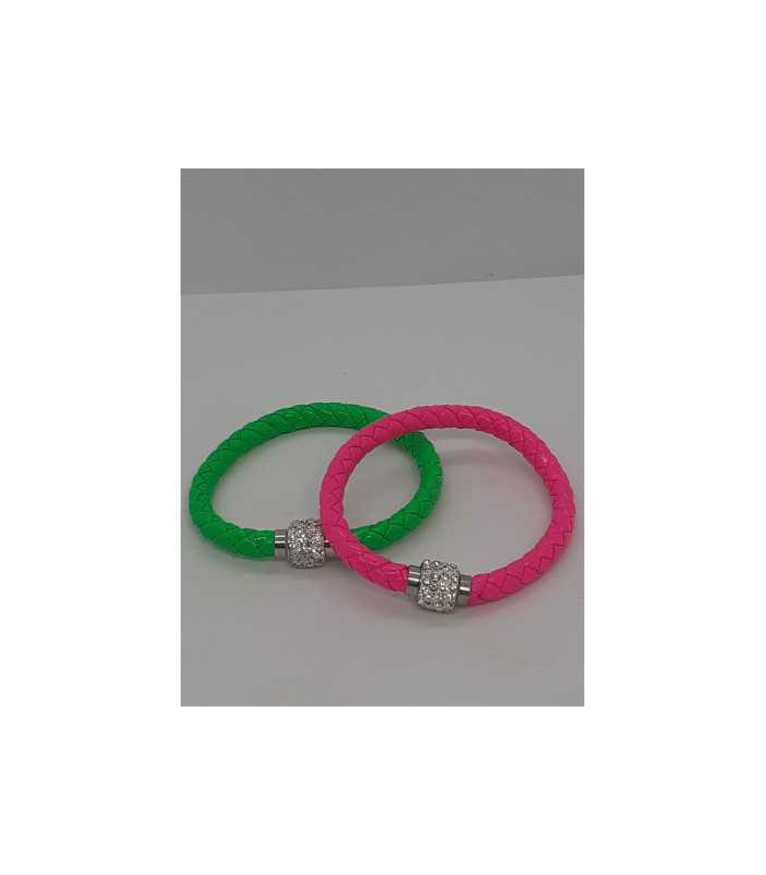 Set doua bratari colorate cu strasuri albe