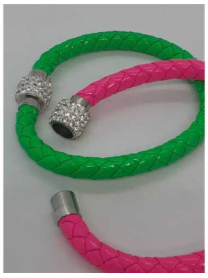 Set doua bratari colorate cu strasuri albe 2