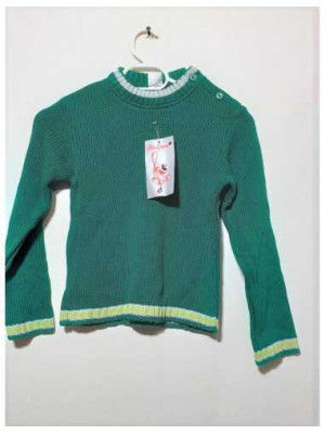 Pulover fetite verde Tricodava 3-4 ani