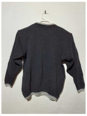 Pulover pentru copii culoare negru cu alb Tricodava 5-6 ani 2