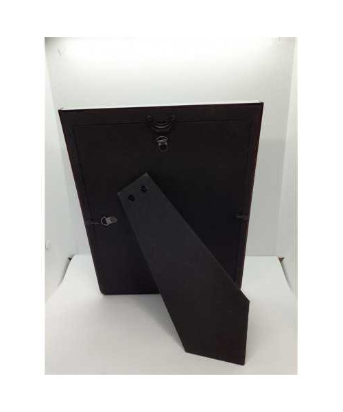 Rama foto din lemn cu chenar alb