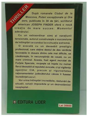 Momentul adevarului de Joseph Finder 2